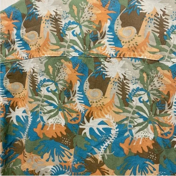 PATAGONIA Steersman Shirt Men XL Floral Button Down Hawaiian Organic Cotton - Picture 3 of 6